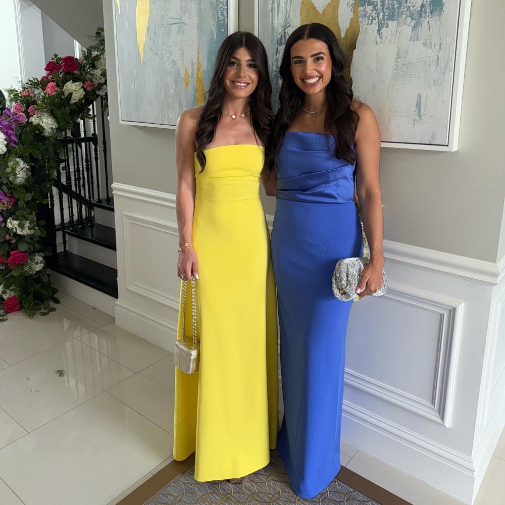 Solace London | The Afra Strapless Maxi Dress